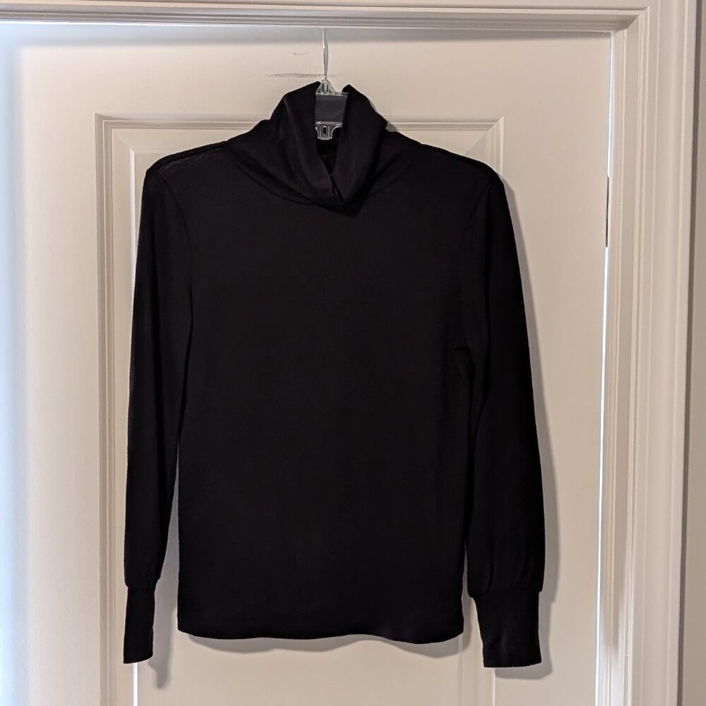 Loft Turtleneck, Black, Size Small